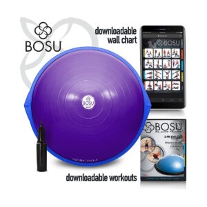 Bosu 72-10850 Home Gym Equipment The Original Balance Trainer 65 cm Diameter, Purple and Blue