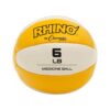 Champion Sports MB6 Rhino Textured Leather 6 Inch Round Non Slip Grip Exercise Medicine Fitness Training Weight Ball, 6 Pounds, Yellow