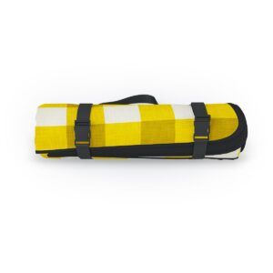 Holli Zollinger Yellow Gingham Picnic Blanket - Deny Designs