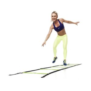Escape Fitness USA 10 Foot Long Speed and Agility Ladder for Precise Total Body Fitness Training with Carry Bag