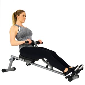 Sunny Health and Fitness Rowing Machine - Silver