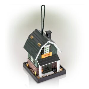 Alpine 9" Farm Store Wood Bird Feeder
