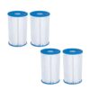 Summer Waves P57000302 Replacement Type B Swimming Pool and Hot Tub Spa Cartridge with Heavy Duty Ultimate Filtration Paper (4 Pack)