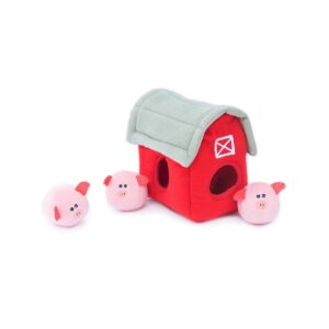 ZippyPaws Burrow Pig Barn Dog Toy