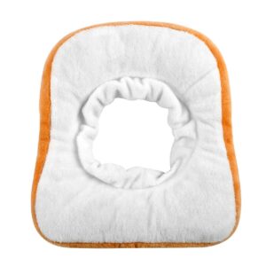Cat Dog Surgery Recovery Collar, Bread Toast Wound Healing Protective Elizabethan Soft Pet Neck Cone Adjustable (Large, Neck Size 28-34cm)