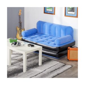 Bestway Multi Max Inflatable Air Couch or Double Bed with AC Air Pump, Blue
