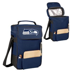 Seattle Seahawks Duet Wine and Cheese Tote by Picnic Time Navy - 19.31qt