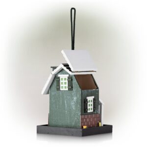 Alpine 9" Farm Store Wood Bird Feeder