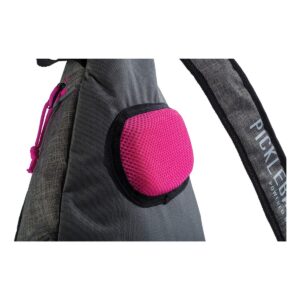 Franklin Sports Pickleball-X Elite Performance Official Sling Bag of the US OPEN - Gray/Pink