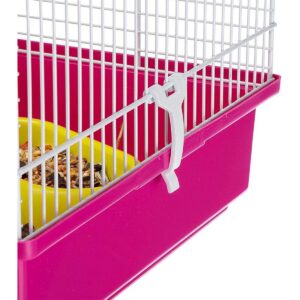 Ferplast Laura Interactive Hamster Cage Enclosure Habitat with Translucent Play Tubes, Food Dish, Water Bottle, and Exercise Wheel
