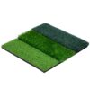 GoSports Tri-Turf XL 24 Inch Versatile Indoor Outdoor Weighted Golf Practice Hitting Mat with Fairway, Rough, and Driving Surfaces