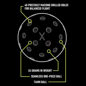 Franklin Sports Professional Pickle Balls 3pk - Optic Yellow