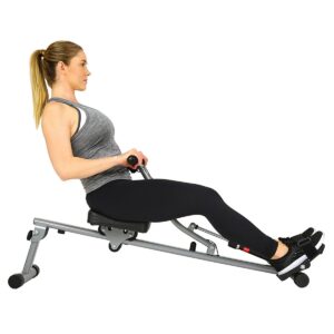 Sunny Health and Fitness Rowing Machine - Silver