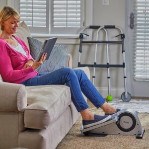 Cubii Pro Compact Seated Elliptical Machine with Bluetooth - Chrome