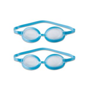 Summer Waves P10008305 8 Foot Wide Transparent Quick Set Inflatable Top Ring Kiddie Swimming Pool with Deep Sea Ocean Life Graphics and 3D Goggles