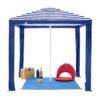 SlumberTrek 3049363VMI Maui 2-In-1 Outdoor Beach Cabana Gazebo Umbrella Shelter with Carrying Case, Blue