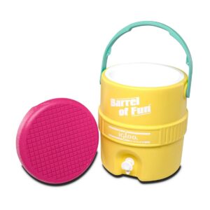 Igloo Barrel of Fun Retro Portable 2 Gallon Beverage Servers - Sunshine Yellow