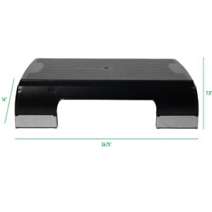 Mind Reader Black Anti-Slip Fitness Stepper