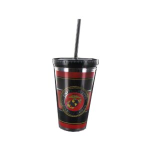 Nerd Block U.S. Marine Corps "Semper Fidelis" 16oz Carnival Cup w/ Straw