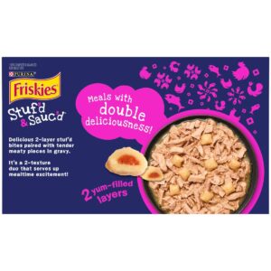 Purina Friskies Stuf'd & Sauc'd with Chicken, Tuna, Salmon & Turkey Wet Cat Food - 5.5oz/24ct Variety Pack