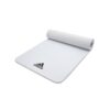 Adidas ADYG-10100WH Universal Exercise Roll Up Slip Resistant Fitness Pilates and Yoga Mat, 8mm Thick, White