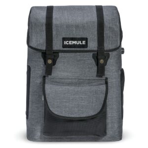 IceMule 1700-SG Urbano Portable Soft Sided Roll Top 30 Liter 20 Can Lightweight Insulated Floating Waterproof Leak Proof Backpack Cooler Bag