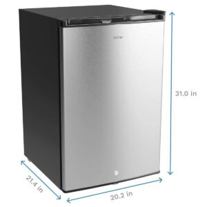 hOmeLabs HME030360N Compact 3.0 Cubic Feet Single Door Freestanding Electric Mini Freezer with Integrated Child Safety Lock, 2 Keys Included