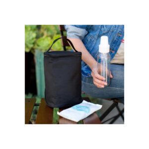 JL Childress Two Cool Double Bottle Bag with Ice Pack - Black 24qt