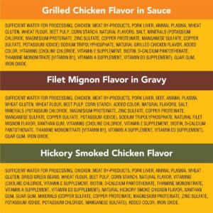 Pedigree Pouch Choice Cuts In Gravy Wet Dog Food Grilled Chicken, Filet Mignon & Smoked Chicken - 3.5oz/18ct Variety Pack