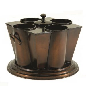 Old Dutch 1qt Iron 4-Bottle Antique Wine Cooler