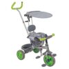 Malmo 4 in 1 Parent Push-Handle Kids Tricycle Stroller for Children, Infants, and Toddlers Ages 1.5 to 3 Years with Removable Canopy & Storage, Green