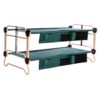 Disc-O-Bed X-Large Cam-O-Bunk Benchable Bunked Double Cot with Organizers, Green