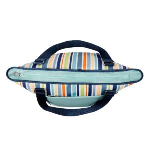 Oniva Topanga 19qt Cooler Tote Bag - Sky Blue with Multi Stripe Pattern