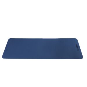 HolaHatha 72" Tall x 24" Wide Double Sided Reversible 0.25" Thick Non Slip Home Gym Exercise Yoga Mat for All Yoga, Pilates and Floor Workouts, Blue