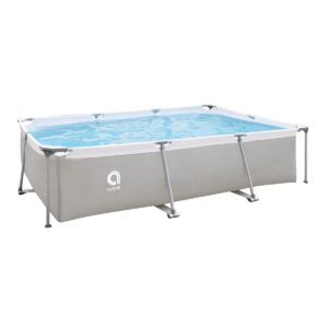 JLeisure Avenli 17773 Outdoor Backyard 10 x 6.5 x 2 Feet Above Ground Rectangular Steel I Frame Swimming Pool with Repair Kit, Blue