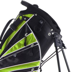 Costway Golf Stand Cart Bag Club w/6 Way Divider Carry Organizer Pockets Storage Green