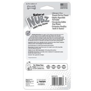 Nylabone Nubz Peanut Butter Grande Chews Dog Treats - 2ct