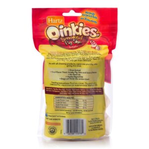 Hartz Oinkies Bacon Wrapped Pig Skin Twist Jerky Chews Dog Treats - 8ct