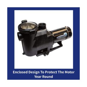 Blue Torrent 1 HP Blue Thunder Single Speed 2 Inch Port Pool Replacement Pump with On Off Switch and Standard Plug for Outdoor In Ground Pools