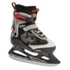 Rollerblade Bladerunner Micro Ice Adjustable Junior Padded Ice Skates with Rust Resistant Stainless Steel Blades, Size 5-8, Black/Red