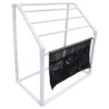 WOW Watersports Indoor or Outdoor Free Standing Collapsible Heavy Duty 5 Rail Towel Rack w/ Hanging Pocket & Storage Bag for Pool Accessories, White