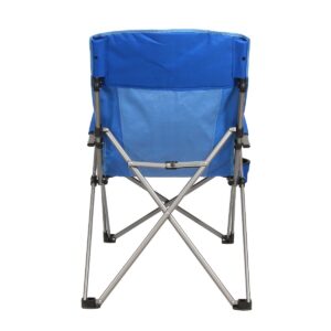 Kamp-Rite KAMPCC136 3 Position Reclining Hard Arm Outdoor Camping Folding Chair with Swing Away Cupholders, 2 Tone Blue