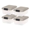 IRIS Airtight Pet Food and Treat Storage Container - Gray - 10lb - 4pk
