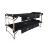 Disc-O-Bed 2XL Cam-O-Bunk Benchable Bunked Organizers Double Camping Cot, Black