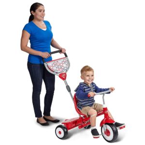 Radio Flyer Ultimate 4-in-1 Stroll ‘N Trike Ride On with 3-Point Harness, Red