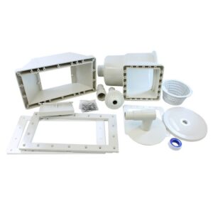 Swimline HydroTools ABS Wide Thru Wall Above Ground Swimming Pool Skimmer Kit