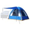 Napier Sportz Dome-To-Go Universal CUV/SUV/Van Vehicle Cargo Portable 3 Season 4 Person Outdoor Camping Ground Tent with Optional Awning, Blue/Gray