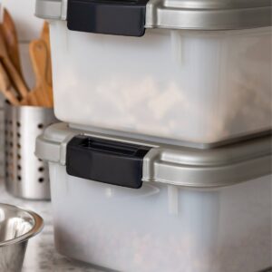 IRIS Airtight Pet Food and Treat Storage Container - Gray - 10lb - 4pk