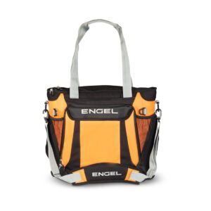Engel ENGCB2-ORANGE 23 Quart Lightweight High Performance Insulated Water Resistance Soft Sided Collapsible Backpack Cooler Bag with Handles, Orange