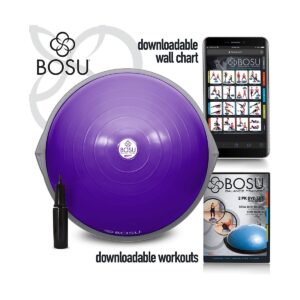 Bosu 72-10850 Home Gym Equipment The Original Balance Trainer 65 cm Diameter, Purple and Gray